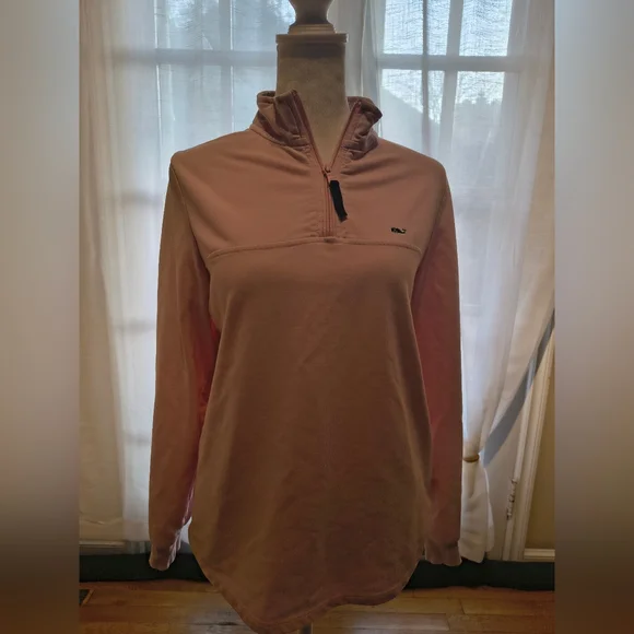 Vineyard Vines Pink and Navy Patterned Pullover - Picture 4 of 9